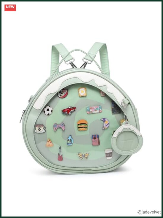 Ita Backpack Crossbody Satchel Purse Kawaii Pin Display | PU Leather Removable main image 3